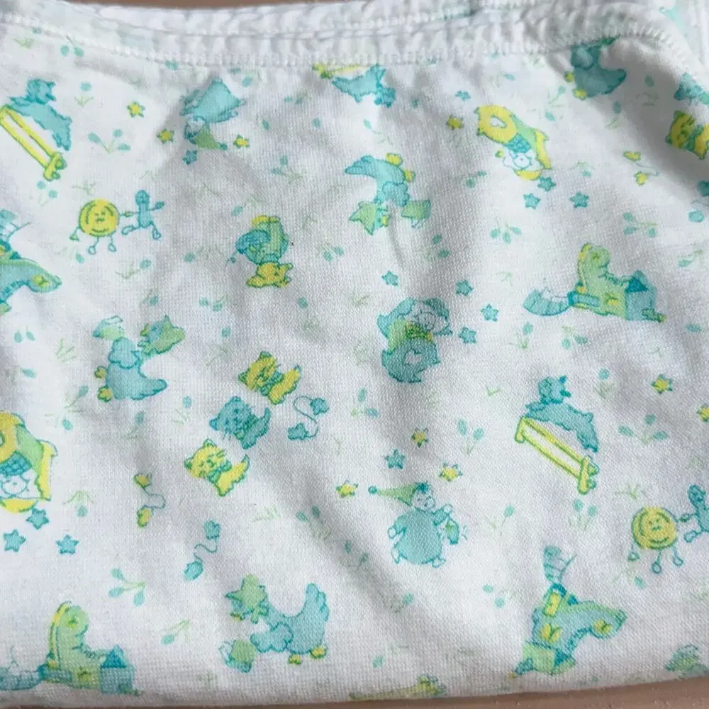 Vintage Carter's 100% Cotton Nursery Rhymes Baby Receiving Newborn Blanket Lovey